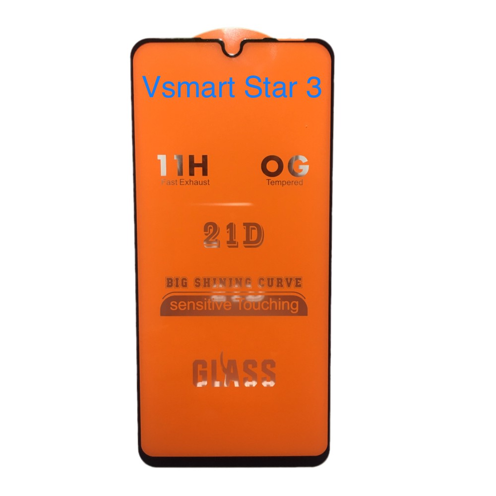 Miếng Dán Kính Cường Lực Full Keo, Full Màn Cho Vsmart Star 3