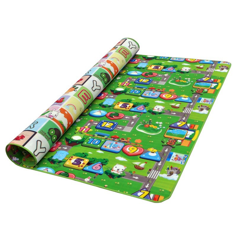 Thảm chơi 2 mặt 1m8x2m cao cấp cho bé Maboshi kèm túi đựng