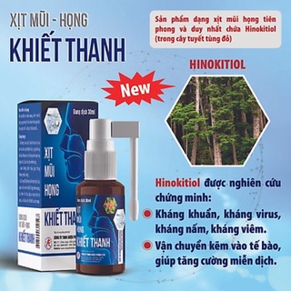 Dung dịch xịt mũi họng khiết thanh 30ml