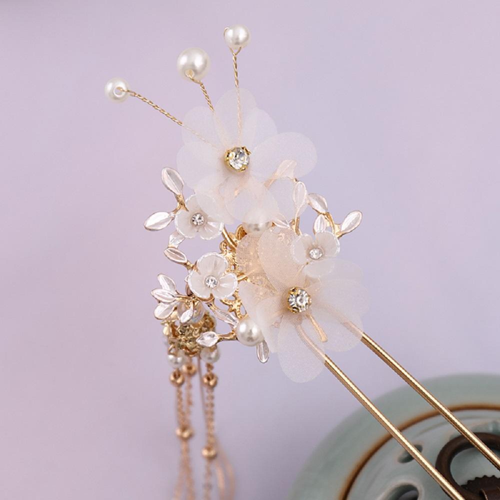 Trâm Cài Tóc Hình Hoa Xinh Xắn Cho Nữ|Băng Đô Đội Đầu Bằng Vải Cotton Dễ Thương Bắt Mắt