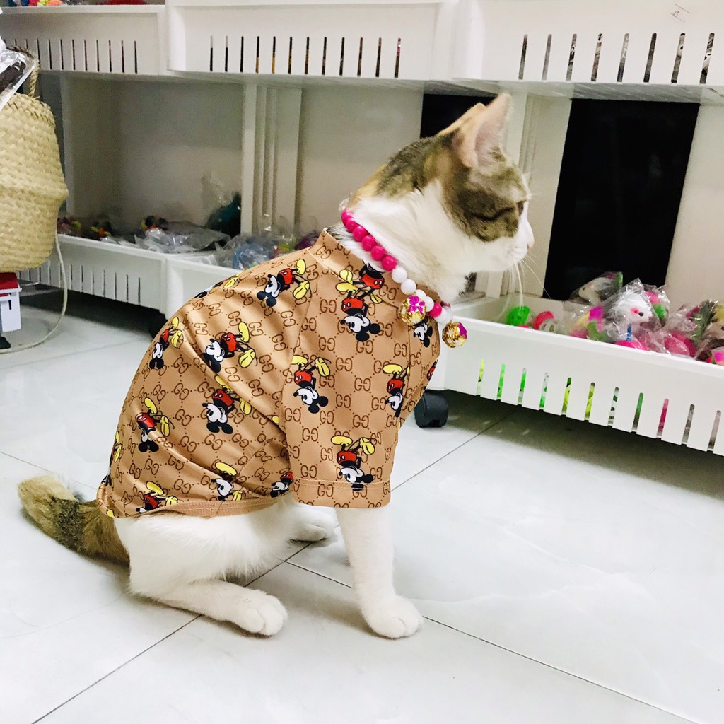 Áo Chó Mèo - Áo Thun Poly Mát ít Bám Lông - CHỌN MẪU