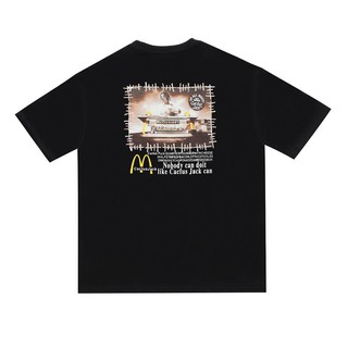 Áo Thun Tay Ngắn Vải Cotton In Hoạ Tiết Phong Cách Travis Scott