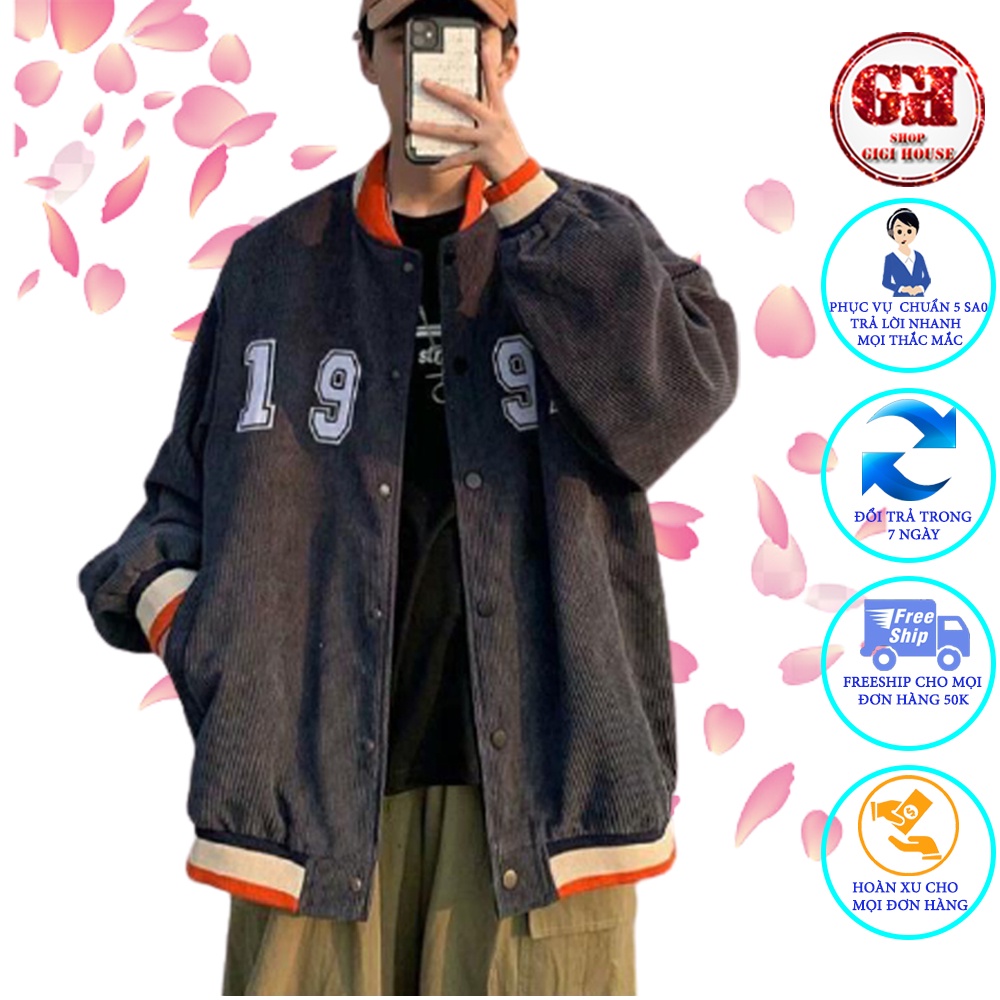 FREESHIP 50K - Áo Khoác Bóng Chày Bomber Jacket Form Rộng Unisex-AKNHUNGHINH1997