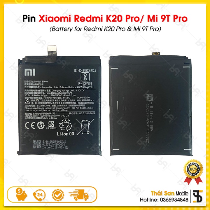 Pin Xiaomi Redmi K20 / Mi 9T / Mi 9T Pro / K20 Pro - Pin Điện Thoại Xiaomi BP40/BP41 Zin Bóc Máy