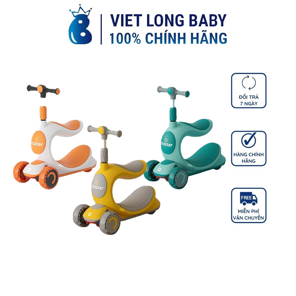 Xe trượt scooter 808 cho bé - Phát sáng, có nhạc, tải trọng lên đến 150kg