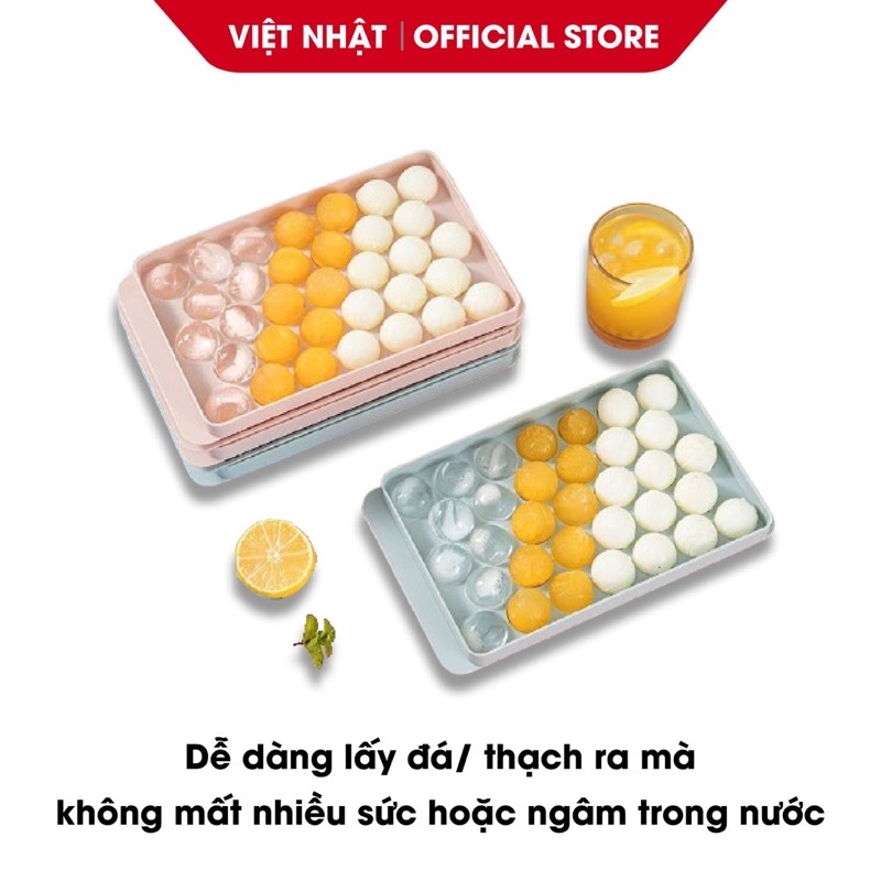 Khay làm đá tròn 33 viên nhựa việt nhật 6978