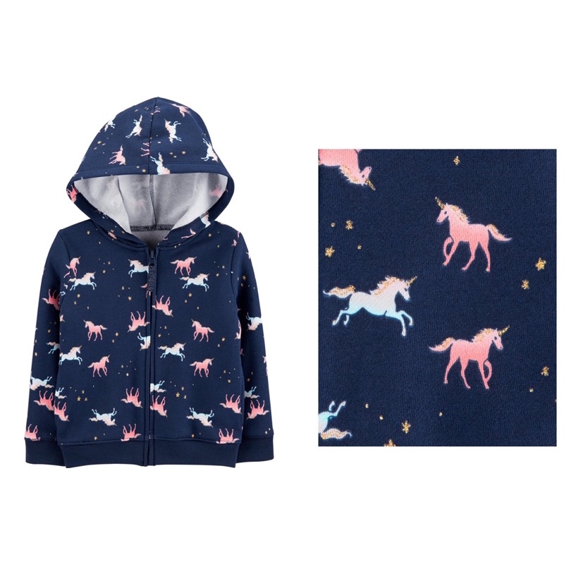 Áo khoác liền nón bé gái size 9m - 4y