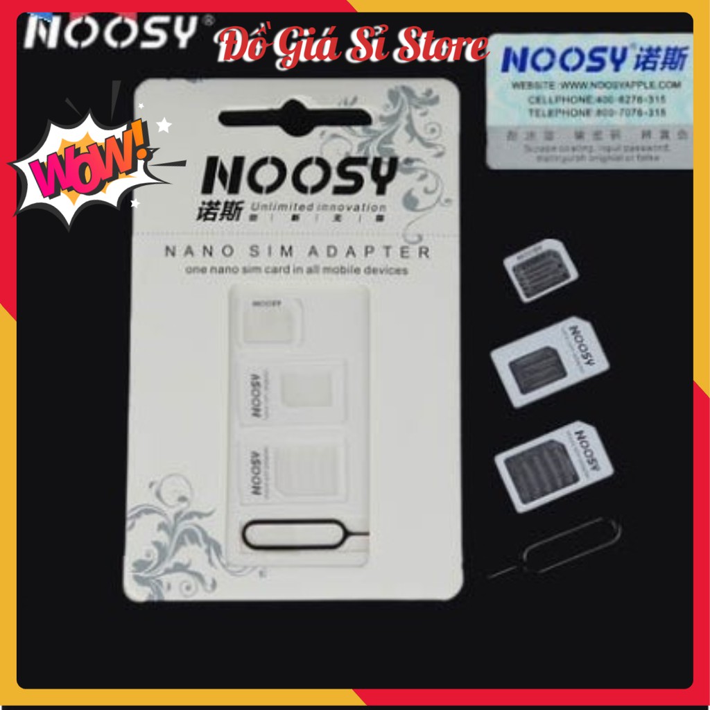 Bộ chuyển đổi sim đa năng Noosy [Đơn 50k tặng kẹp tóc Hàn Quốc cực xinh]