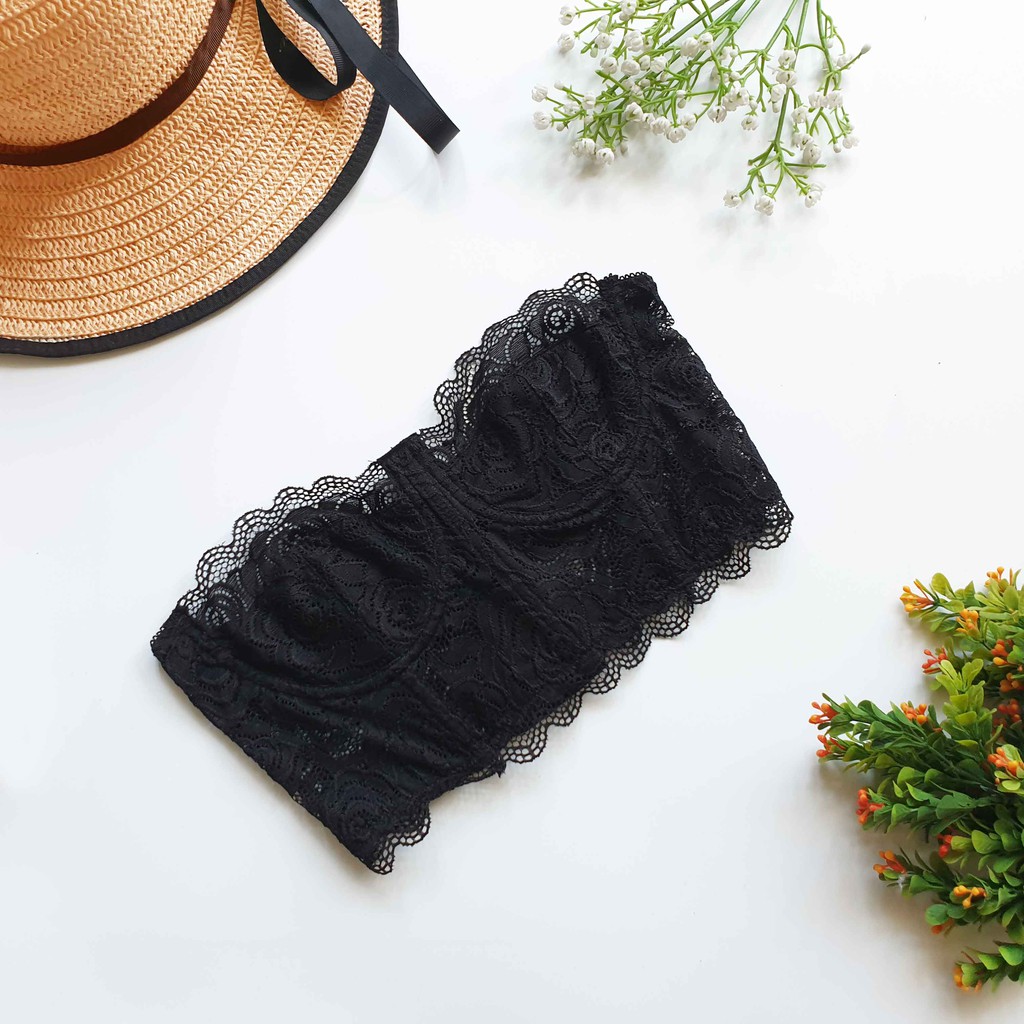 Set Bra croptop corset ren đen sexy siêu mềm mịn thoải mái, kết hợp quần lọt khe ( hàng thiết kế ) N01 | BigBuy360 - bigbuy360.vn