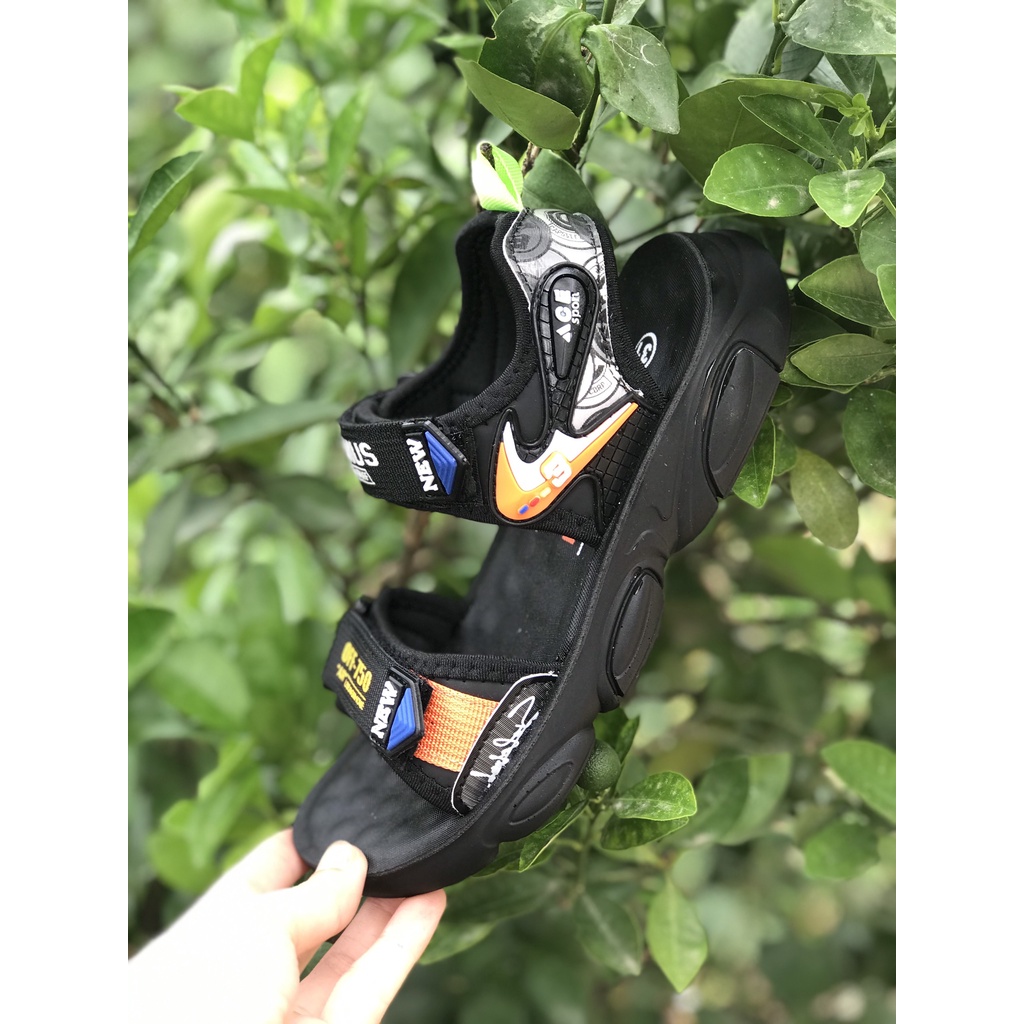 sandal bé trai dép quai hâu cho bé đi học đi chơi size đại  mũi tên quai vải êm chân khâu đế bền QCCC nội địa 21A11