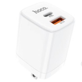 Củ sạc iphone, Củ sạc nhanh Hoco PD 20W DC17 chuôi dẹt gấp gọn 2 cổng USB/Type-C dành cho mọi thiết bị bảo hành 12 tháng