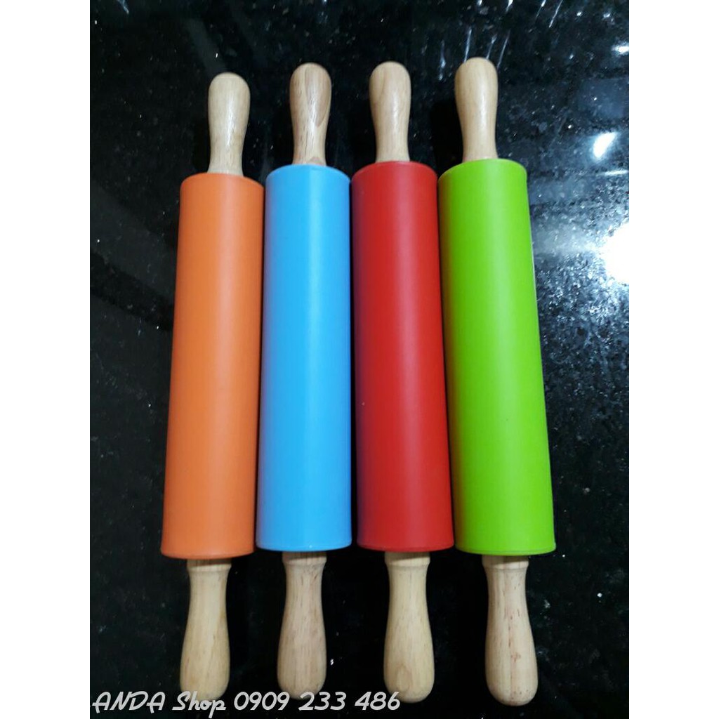 Cây lăn bột tay cầm gỗ lớn 30cm