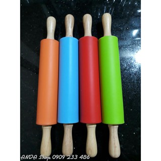Cây lăn bột tay cầm gỗ lớn 30cm