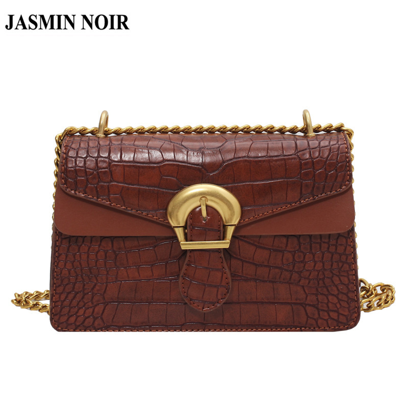 Túi Xách JASMIN NOIR Da Pu Họa Tiết Da Cá Sấu Thời Trang 2021 Cho Nữ