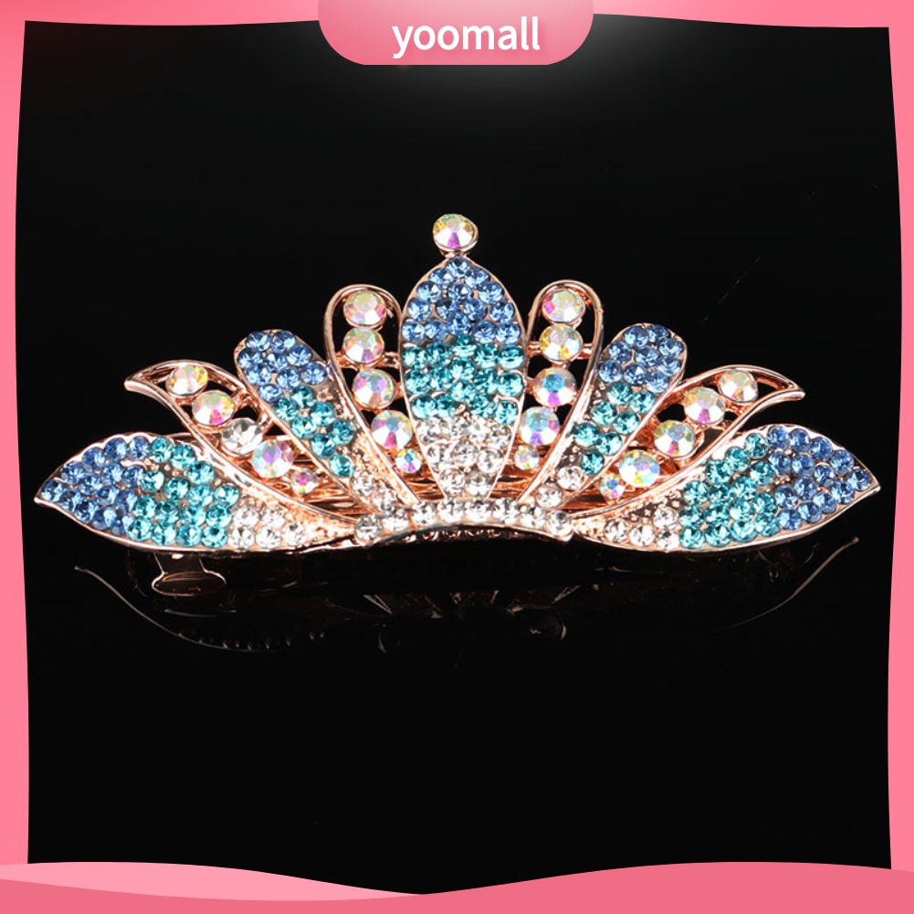 Yomall♡ Kẹp TóC HìNh Vương MiệN ĐíNh Kim Cương Giả ThờI Trang Cho Nữ