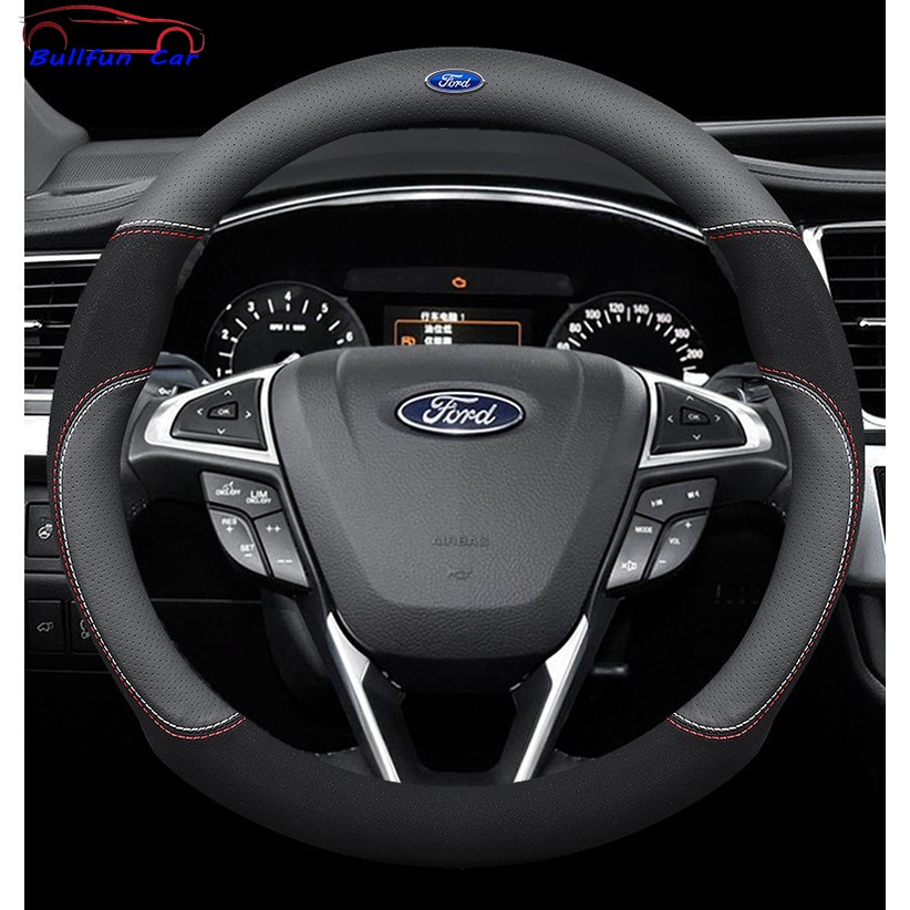 Bọc vô lăng xe hơi Ford Fiesta Focus Mustang Ranger Kuga EcoSport bằng da mỏng chống trượt