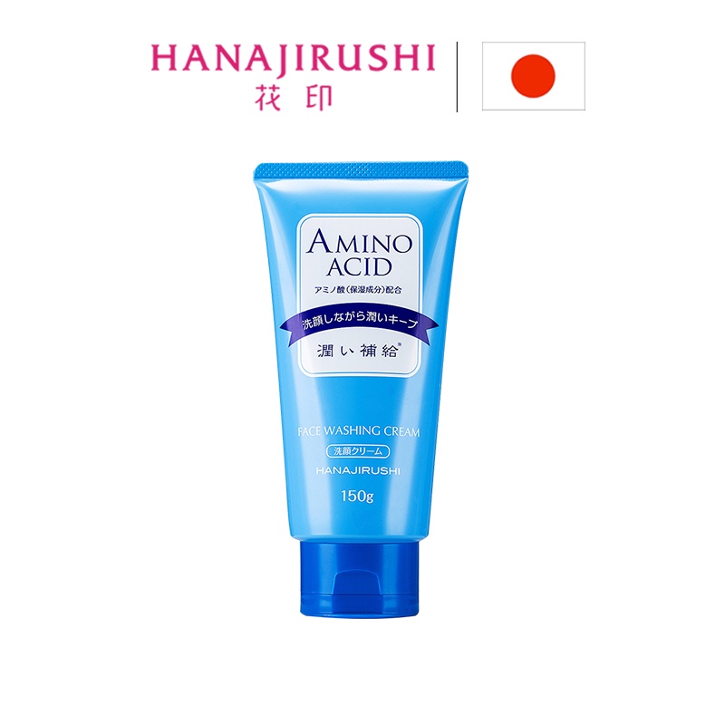 Sữa rửa mặt HANAJIRUSHI 150g tinh chất axit amin tạo bọt làm sạch sâu cho mặt