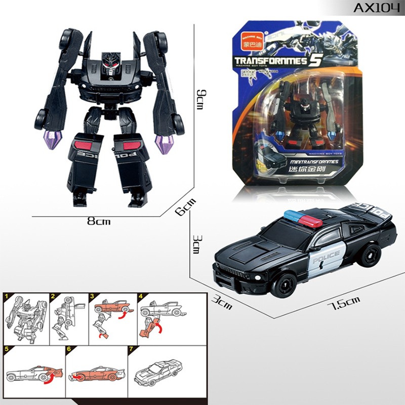 Robot biến hình ô tô  AX105 - transformer biến hình - Mombardi King Kong Mini Pocket Robot Sky Wasp