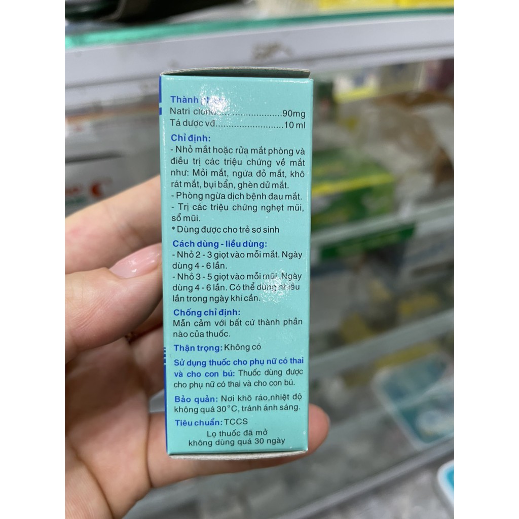 Nước muối sinh lý Nacl 0,9% lọ 10ml