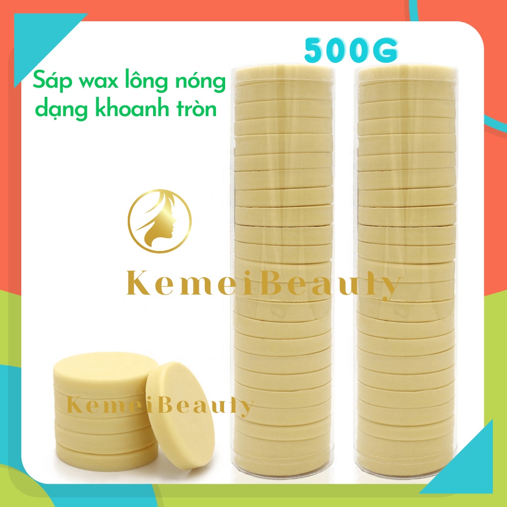 500g Sáp wax lông dạng viên cao cấp - Wax lông nóng - Tặng kèm que gỗ