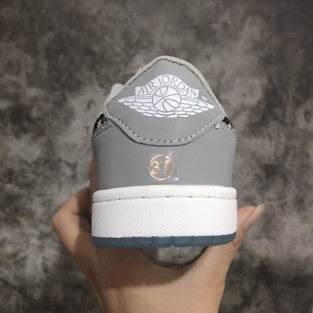 Giày thể thao JORDAN 1 XÁM DIO cổ cao cổ thấp Hot trend