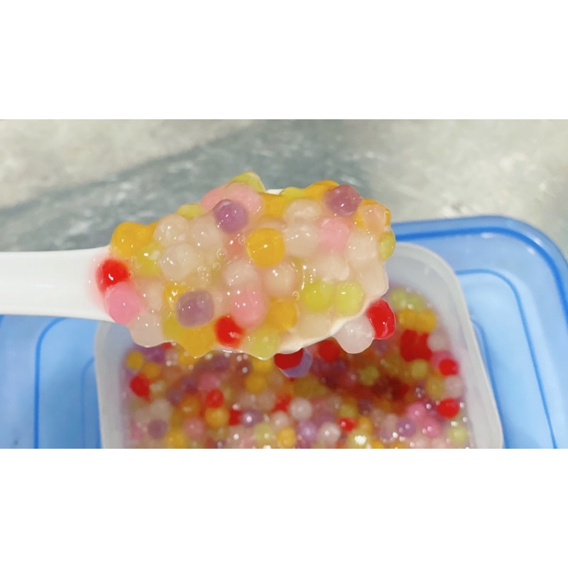 Trân châu cơm dừa ngũ sắc