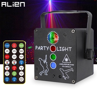 Đèn Laser có thể sạc lại DJ Disco Stage Party Lights Máy chiếu nhấp nháy Led RGB kích hoạt âm thanh có điều khiển từ xa