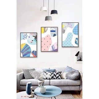 Tranh tráng gương khung compozit 40x60cm x 3 tranh - trừu tượng 2