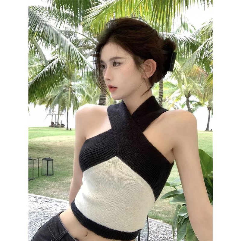 Áo Hai Dây Dáng Ngắn Thời Trang Mùa Hè Cho Nữ