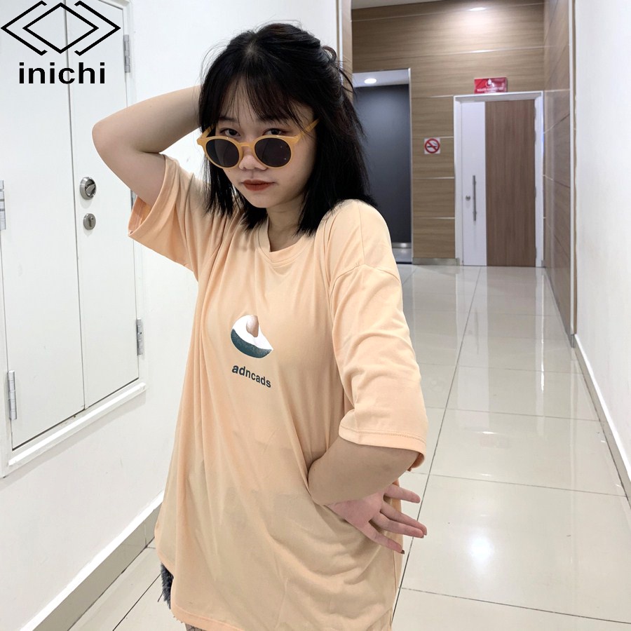 Áo thun tay lỡ INICHI A635 form rộng oversize nam nữ áo phông unisex