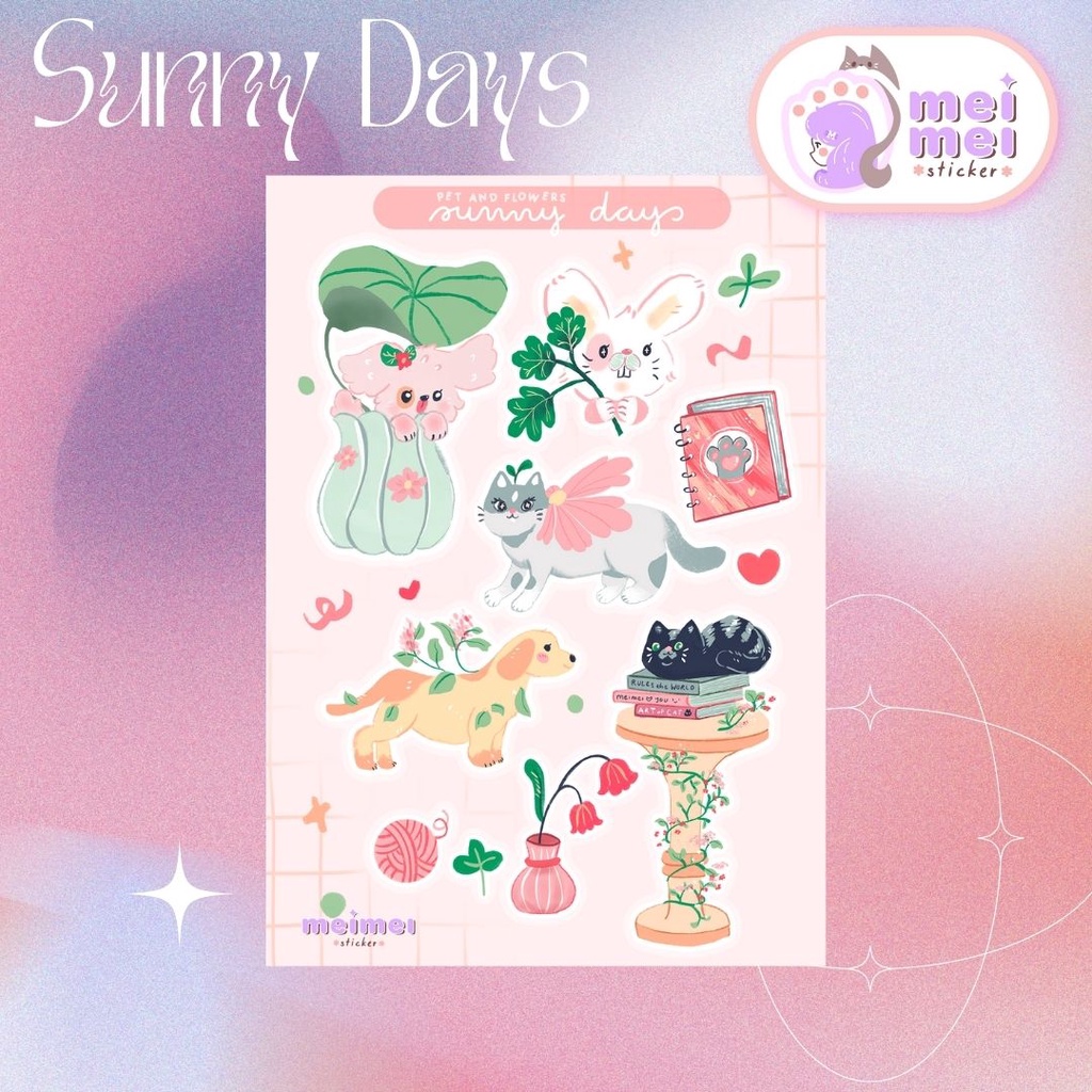 Meimei Sticker - Sunny Days sticker chống nước xinh xắn