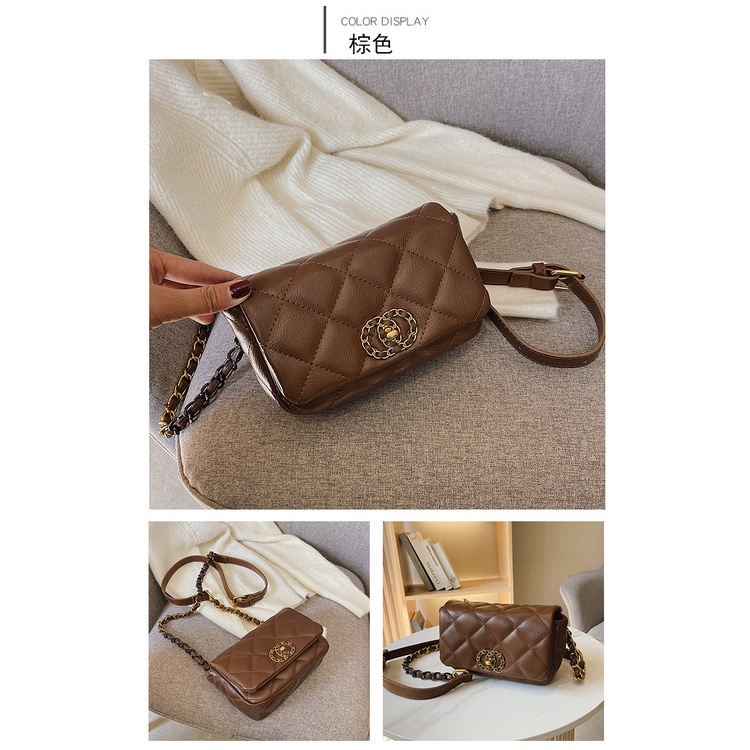 Túi Xách Mini Đeo Chéo Dây Kim Loại Thời Trang Cho Nữ