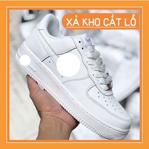 Giày Thể Thao Sneaker Màu Trắng 💥FREE SHIP💥  ⚡ SIÊU CHẤT ⚡ Đế Khâu, Da Cao Cấp, Cực Bền, Phối Đồ Cực Đẹp Cho Nam, Nữ