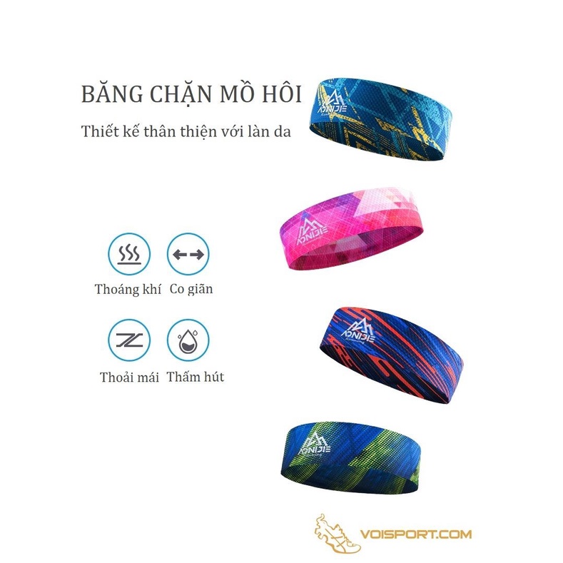 Băng chặn mồ hôi Aonijie E4903 siêu nhẹ, thấm hút tốt