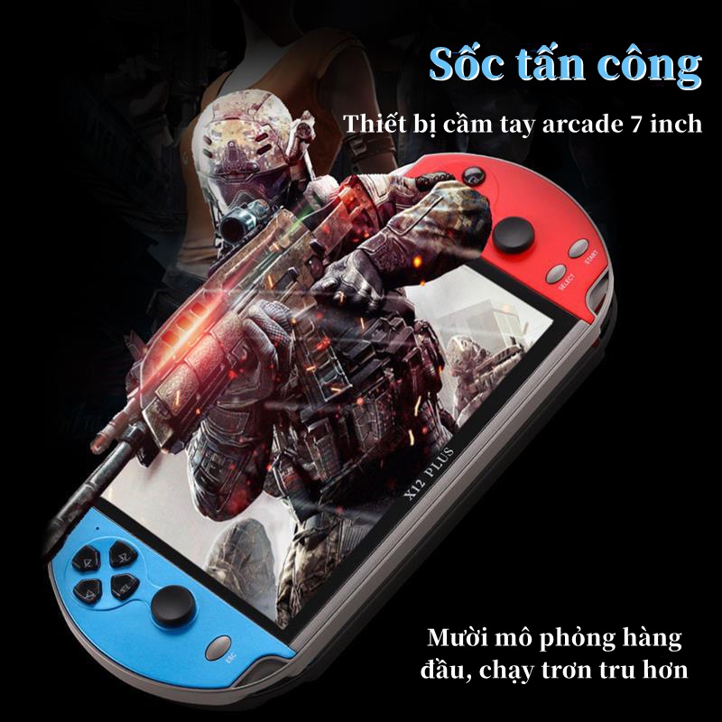 Máy chơi game X7 Plus/X12 Plus máy chơi game màn hình lớn 4.3/ 7inch 8/16 G HD Giải trí Chip trò chơi chuyên nghiệp