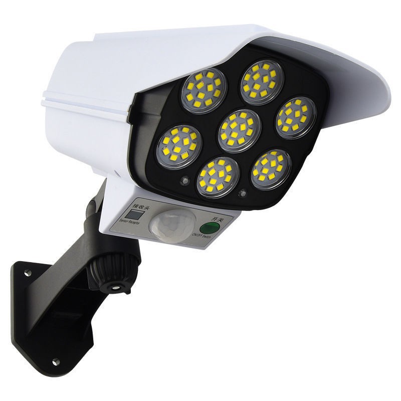 Đèn Năng Lượng Mặt Trời Giả Camera 7 Bóng Chống Trộm, Chống Nước, Tiết Kiệm Điện Năng