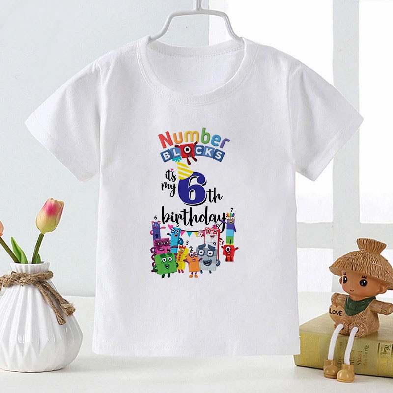 Số Áo Thun In Hình Hoạt Hình Dành Cho Bé Trai Bé Gái 1-6 Tuổi