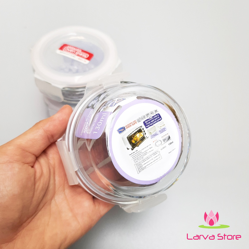Set 3 Hộp Thủy Tinh Cỡ Nhỏ 130ml Lock&amp;Lock LLG812 - Larva Store