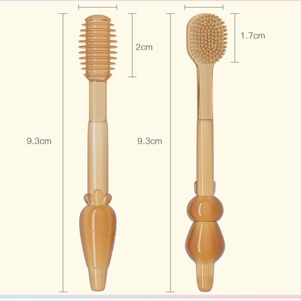 Rơ Lưỡi cho bé Kèm Bàn Chải Silicon Siêu Mềm dành cho bé từ 0-18 tháng.
