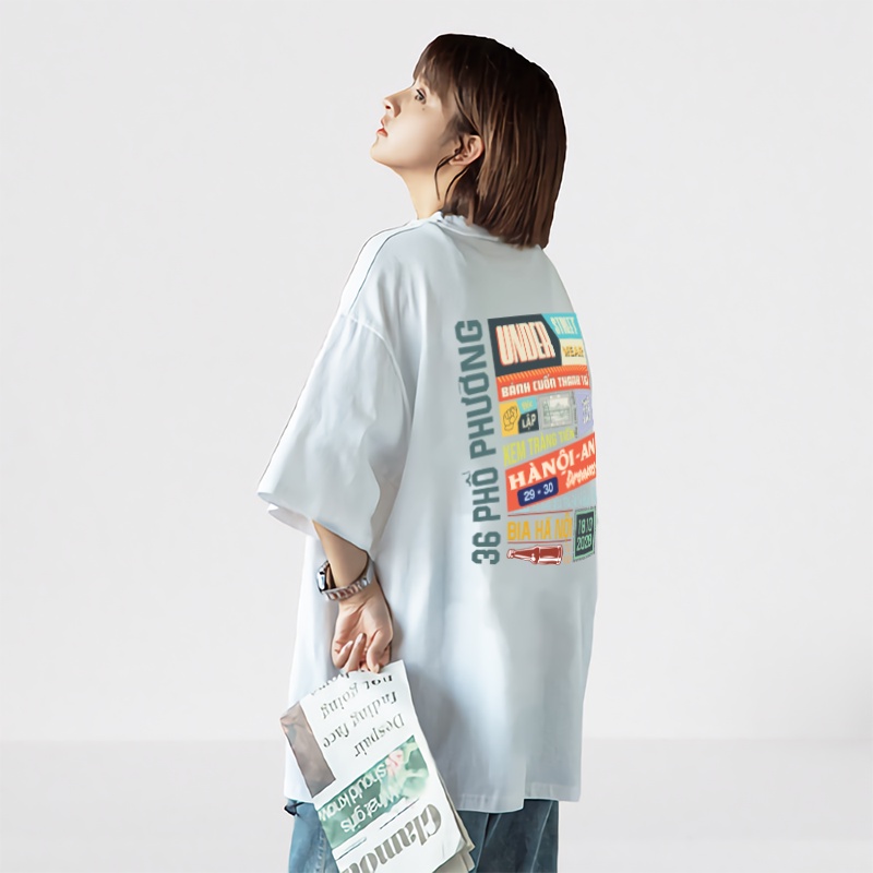 Áo Thun Tay Lỡ Hà Nội Unisex Form Rộng Chất Vải Cotton Áo Phông Tay Lỡ Cổ Tròn | BigBuy360 - bigbuy360.vn