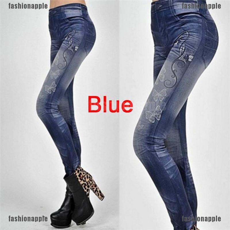 Quần Legging Giả Jeans Thời Trang Quyến Rũ Cho Nữ