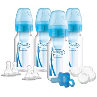 Bình sữa Dr Browns Option+ Cổ Hẹp dung tích 120ml Màu Xanh dương