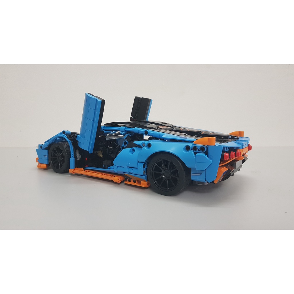 Đồ chơi lắp ráp xe Technic mô hình siêu xe Lamborghini màu xanh  - SY BLOCK 8618