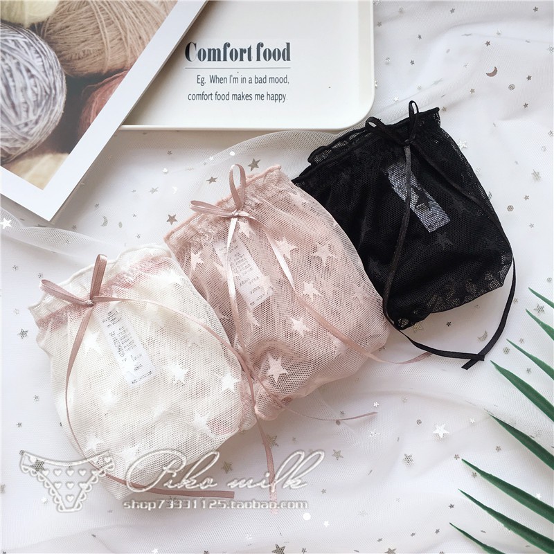 [Mã WAXANH22 giảm 15% đơn 150k] Quần lót ren nữ Fuxi ren voan bèo cao cấp ngọt ngào thắt nơ dễ thương | BigBuy360 - bigbuy360.vn