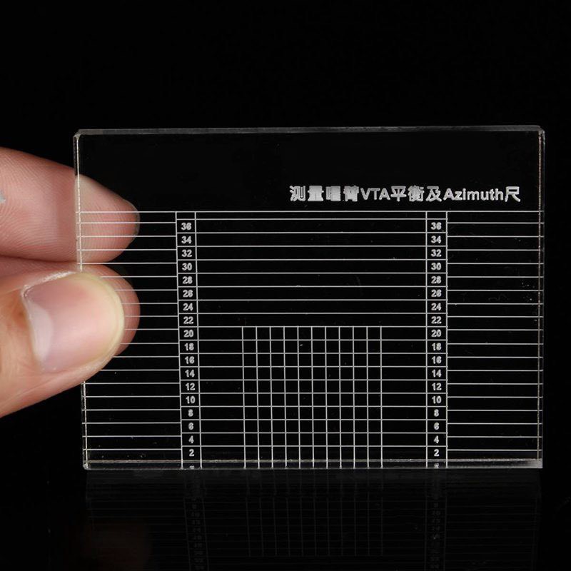 Thước cân chỉnh đầu kim cartridge  mâm than phono vinyl độ chính xác cao dễ sử dụng