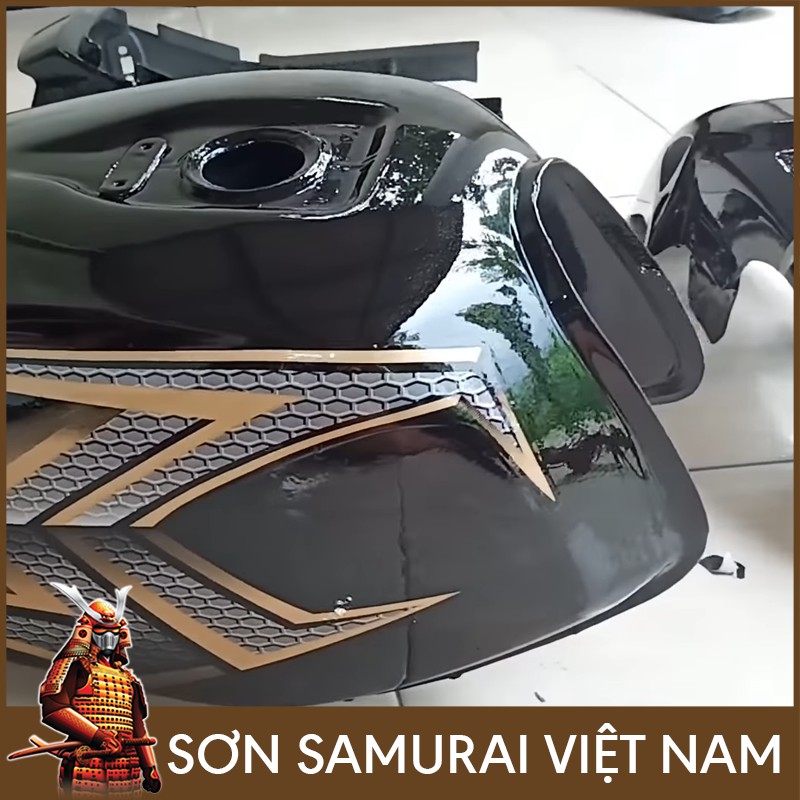 Combo sơn samurai màu đen kim loại K159 - Sơn samurai