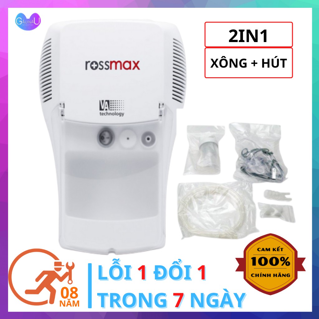 Máy XÔNG MŨI HỌNG 2 TRONG 1 ROSSMAX NA100 USA, Máy Xông Mũi Họng Và Hút Dịch Mũi Cho Trẻ Em Và Người Lớn