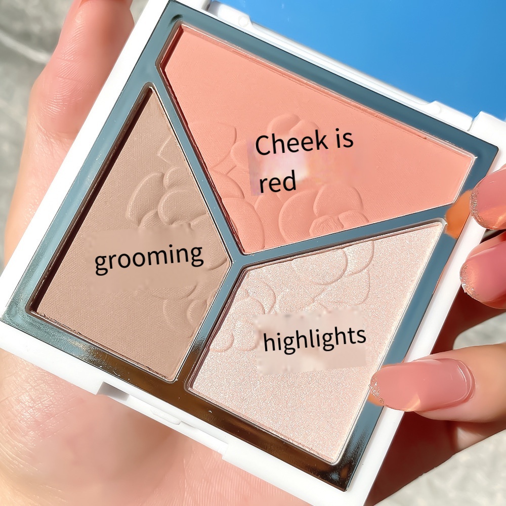 Bảng Phấn Mắt/Má Hồng/Tạo Khối Ba Màu Lâu Trôi