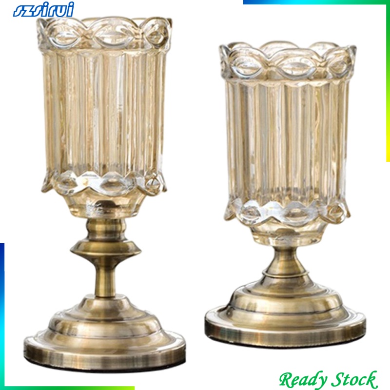 Bình hoa thủy tinh có giá đỡ dùng trang trí nhà cửa