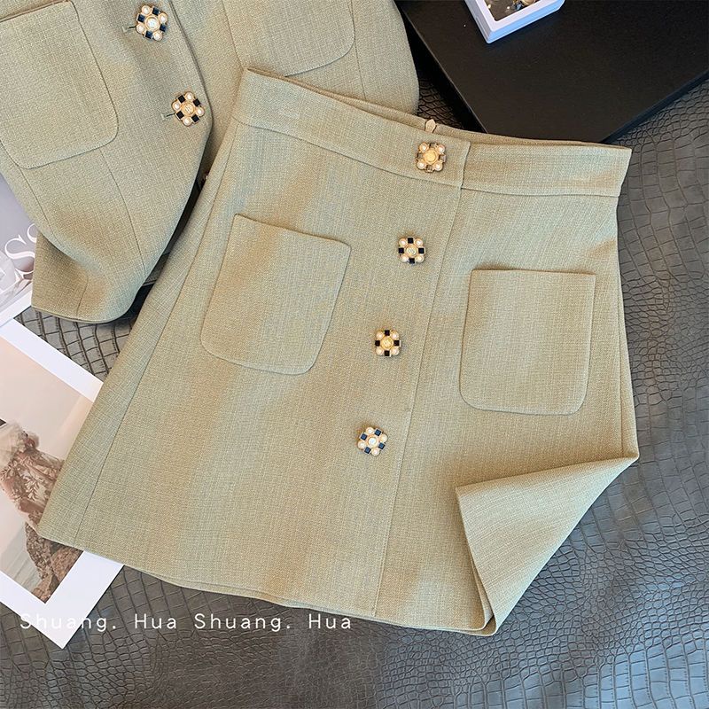 ẢNH THẬT Set Sơ Mi Chân Váy Công Sở